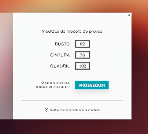 Moldes para peças piloto com busto, cintura e quadril da sua escolha
