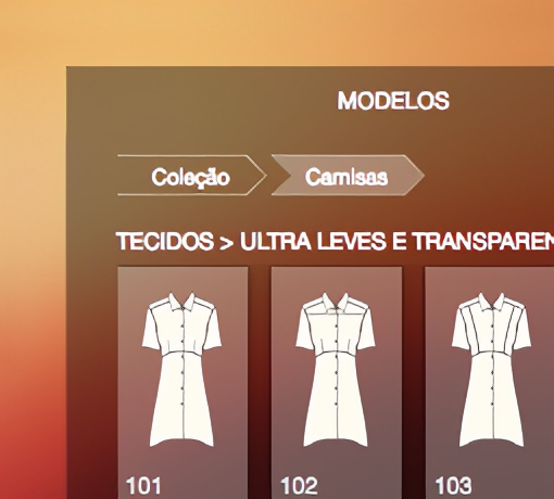 Escolha um modelo e veja todos os tecidos para ele